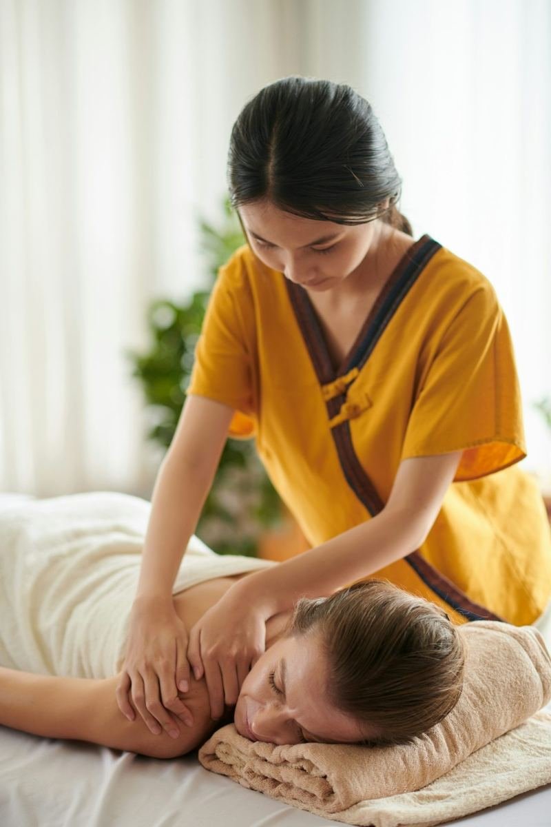 Authentic Thai massage stretching treatment